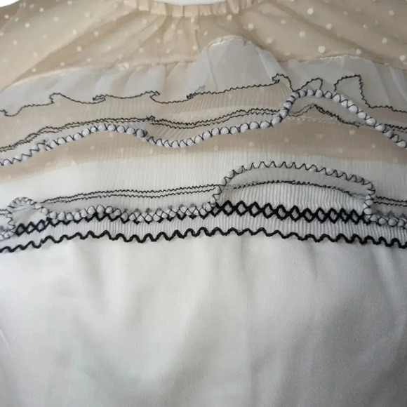 Self-Portrait Blouse Size Small Long Sleeves Bridal Kate Middleton - Picture 7 of 14